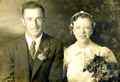 August and Minnie Zimmerman wedding 1936